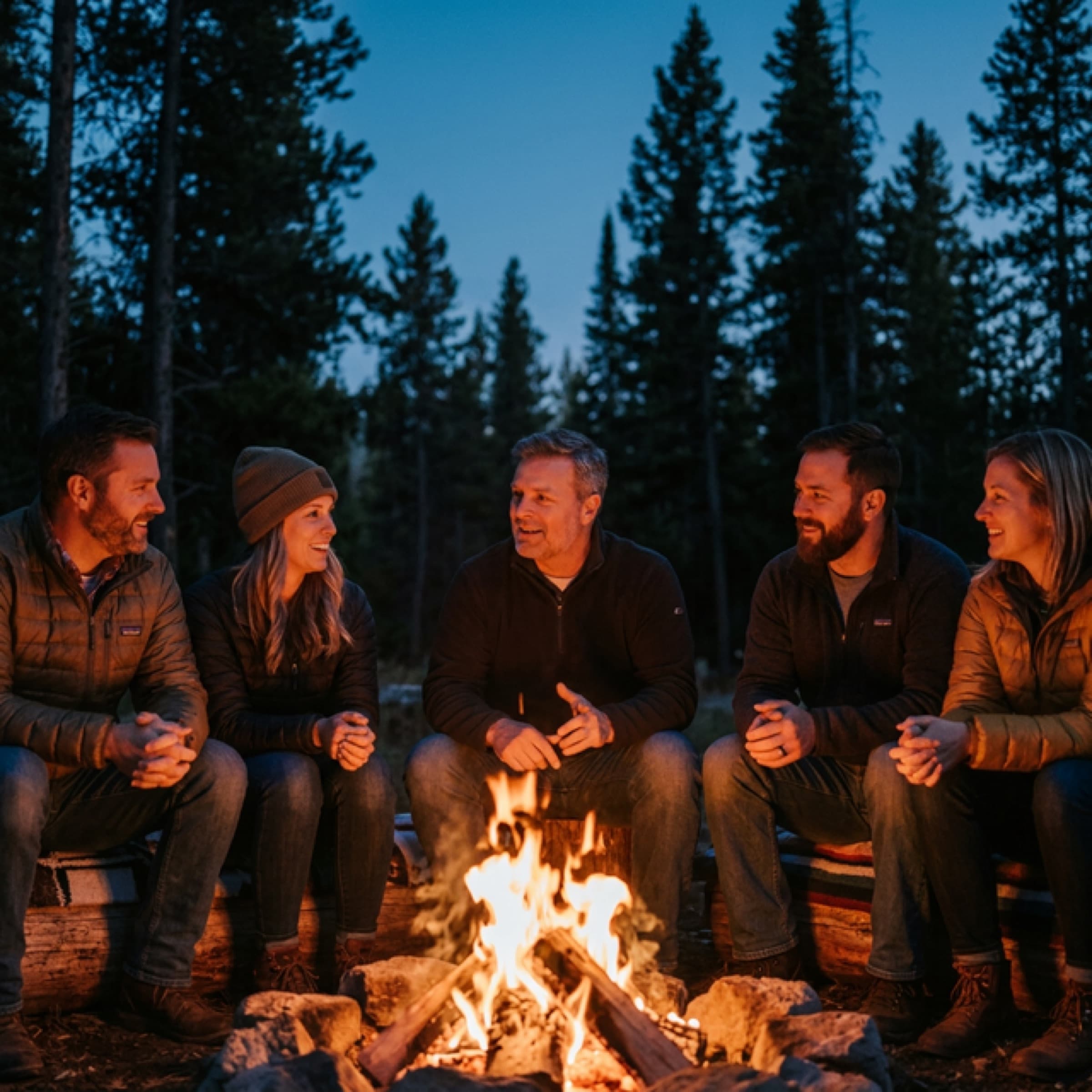 Kelsey Stuart with family and friends in Montana